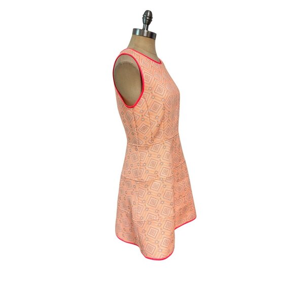Sail to Sable Melon Jacquard Flare Dress Size 10 - Picture 2 of 5